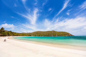 Idyllic beach at Caribbean