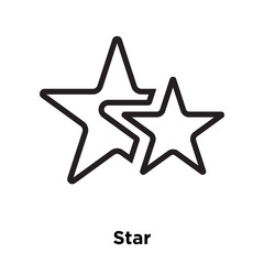 Star icon vector isolated on white background, Star sign