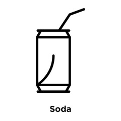 soda icons isolated on white background. Modern and editable soda icon. Simple icon vector illustration.