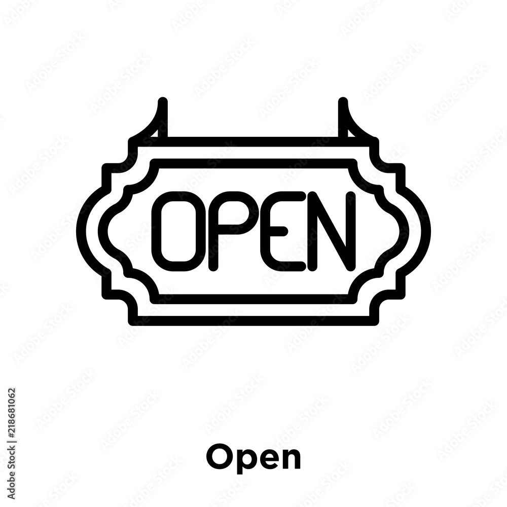 Poster open icons isolated on white background. modern and editable open icon. simple icon vector illustrat