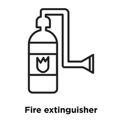 Fototapeta premium fire extinguisher icon isolated on white background. Simple and editable fire extinguisher icons. Modern icon vector illustration.