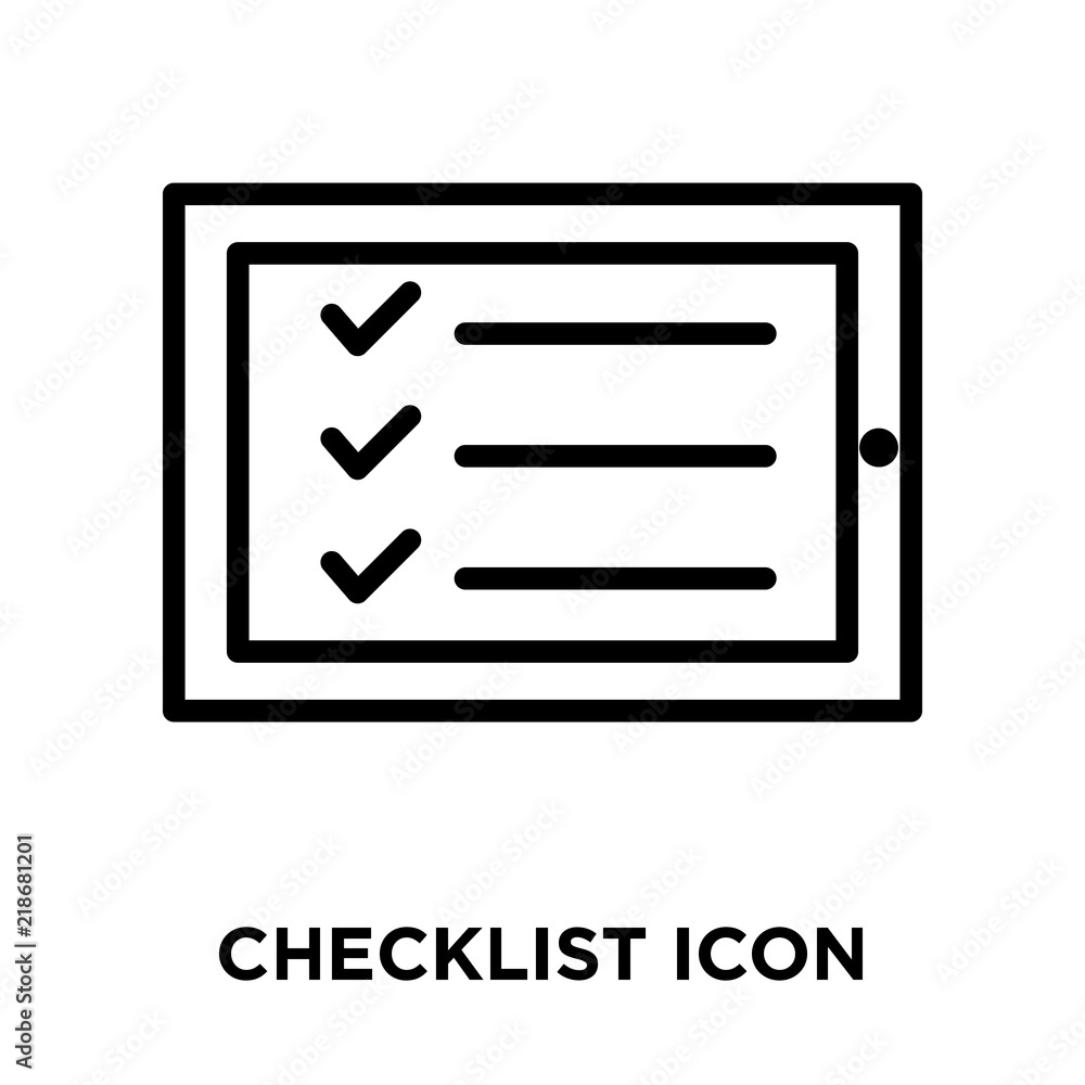 Aufkleber checklist icons isolated on white background. modern and editable checklist icon. simple icon vector