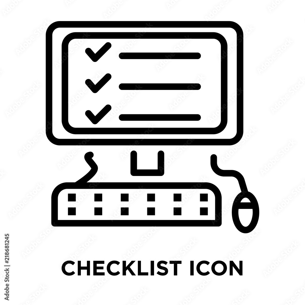 Aufkleber checklist icons isolated on white background. modern and editable checklist icon. simple icon vector
