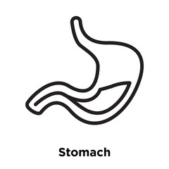 stomach icons isolated on white background. Modern and editable stomach icon. Simple icon vector illustration.