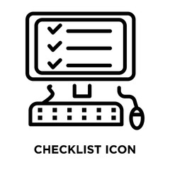 checklist icons isolated on white background. Modern and editable checklist icon. Simple icon vector illustration.