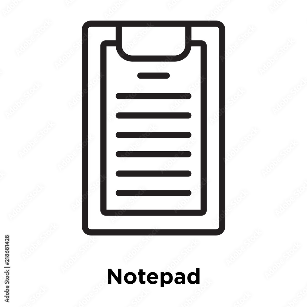 Poster notepad icons isolated on white background. modern and editable notepad icon. simple icon vector ill
