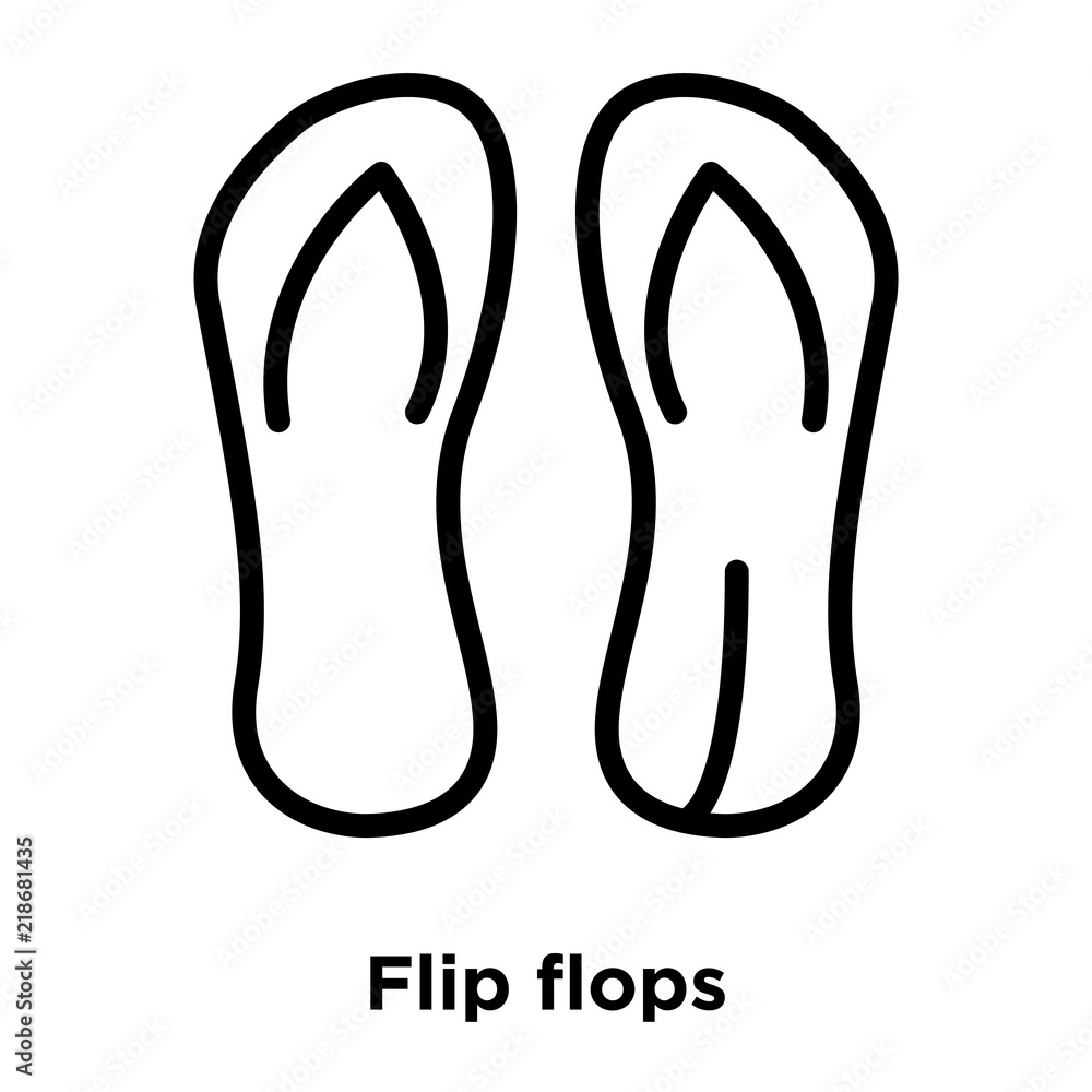 Poster flip flops icons isolated on white background. modern and editable flip flops icon. simple icon vect