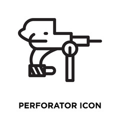 Perforator icon vector isolated on white background, Perforator sign , line symbol or linear element design in outline style
