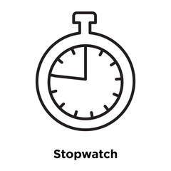 stopwatch icon isolated on white background. Simple and editable stopwatch icons. Modern icon vector illustration.