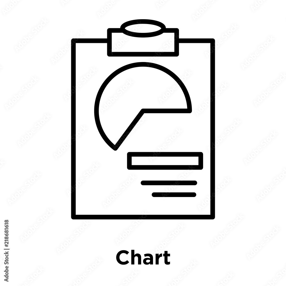 Aufkleber chart icon isolated on white background. modern and editable chart icon. simple icons vector illustr