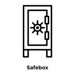 safebox icons isolated on white background. Modern and editable safebox icon. Simple icon vector illustration.