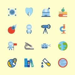 16 science icons set