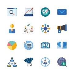 marketing vector icons set. manager, target, internet and search in this set