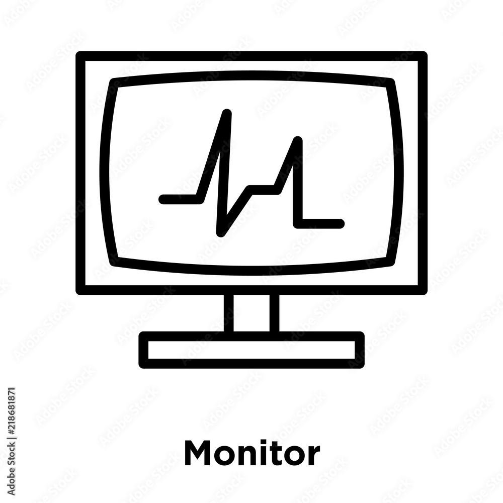 Aufkleber monitor icon isolated on white background. modern and editable monitor icon. simple icons vector ill