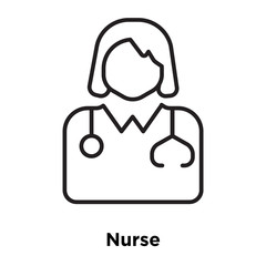 nurse icon isolated on white background. Simple and editable nurse icons. Modern icon vector illustration.