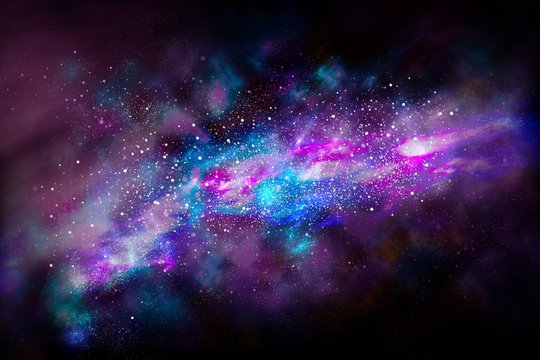 Space bright fantasy abstract background