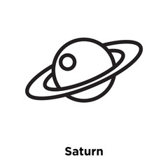 Saturn icon vector isolated on white background, Saturn sign