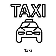 taxi icons isolated on white background. Modern and editable taxi icon. Simple icon vector illustration.