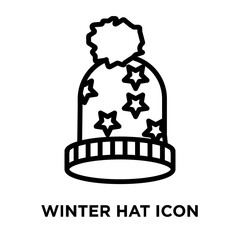 winter hat icon on white background. Modern icons vector illustration. Trendy winter hat icons