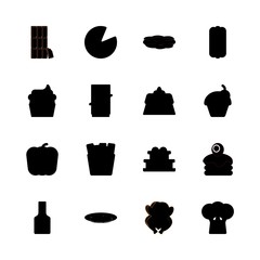 eat icons set. paprika, cupcakes, flavor and salty graphic works