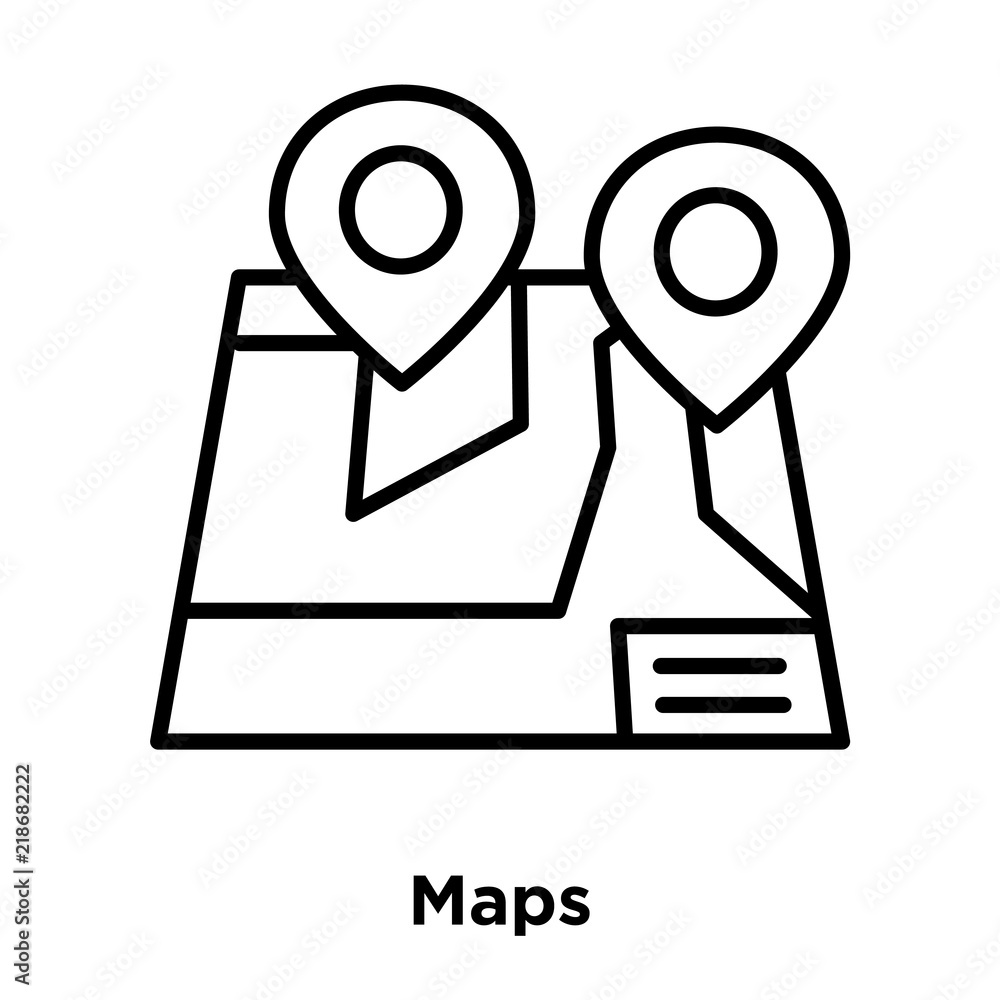 Poster maps icon isolated on white background. modern and editable maps icon. simple icons vector illustrat