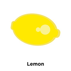 Lemon icon vector isolated on white background, Lemon sign