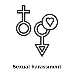 sexual harassment icon isolated on white background. Simple and editable sexual harassment icons. Modern icon vector illustration.