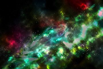 Obraz na płótnie Canvas Space bright fantasy abstract background