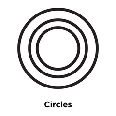 Circles icon vector isolated on white background, Circles sign