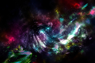 Space bright fantasy abstract background