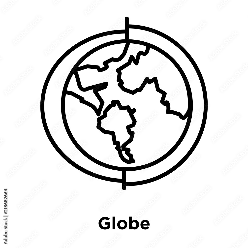 Poster globe icon isolated on white background. modern and editable globe icon. simple icons vector illustr