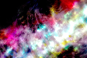 Space bright fantasy abstract background