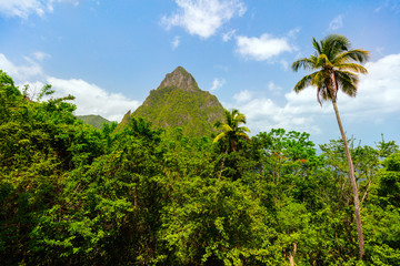 Fototapeta na wymiar Iconic view of Piton mountains