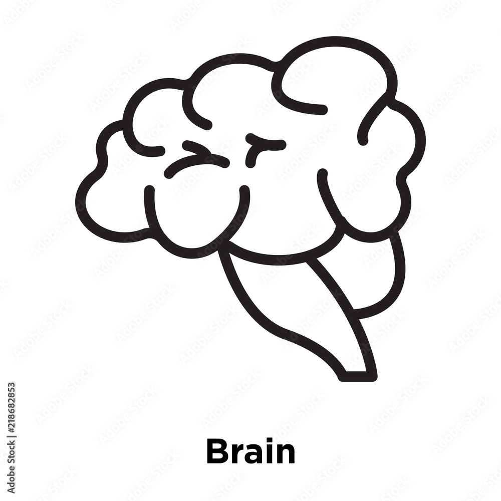 Poster brain icons isolated on white background. modern and editable brain icon. simple icon vector illustr