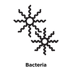 Bacteria icon vector isolated on white background, Bacteria sign