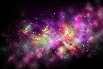 Space bright fantasy abstract background