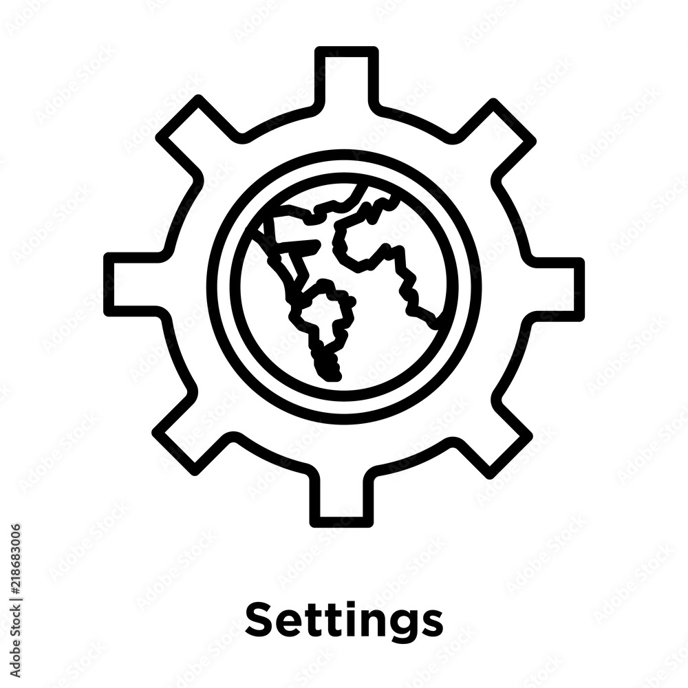 Aufkleber settings icon isolated on white background. modern and editable settings icon. simple icons vector i