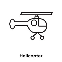 helicopter icon isolated on white background. Simple and editable helicopter icons. Modern icon vector illustration.