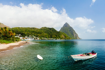 Idyllic beach at Caribbean