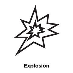 Obraz premium Explosion icon vector isolated on white background, Explosion sign