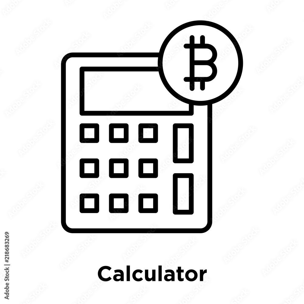 Poster calculator icon vector isolated on white background, calculator sign , thin line design elements in 
