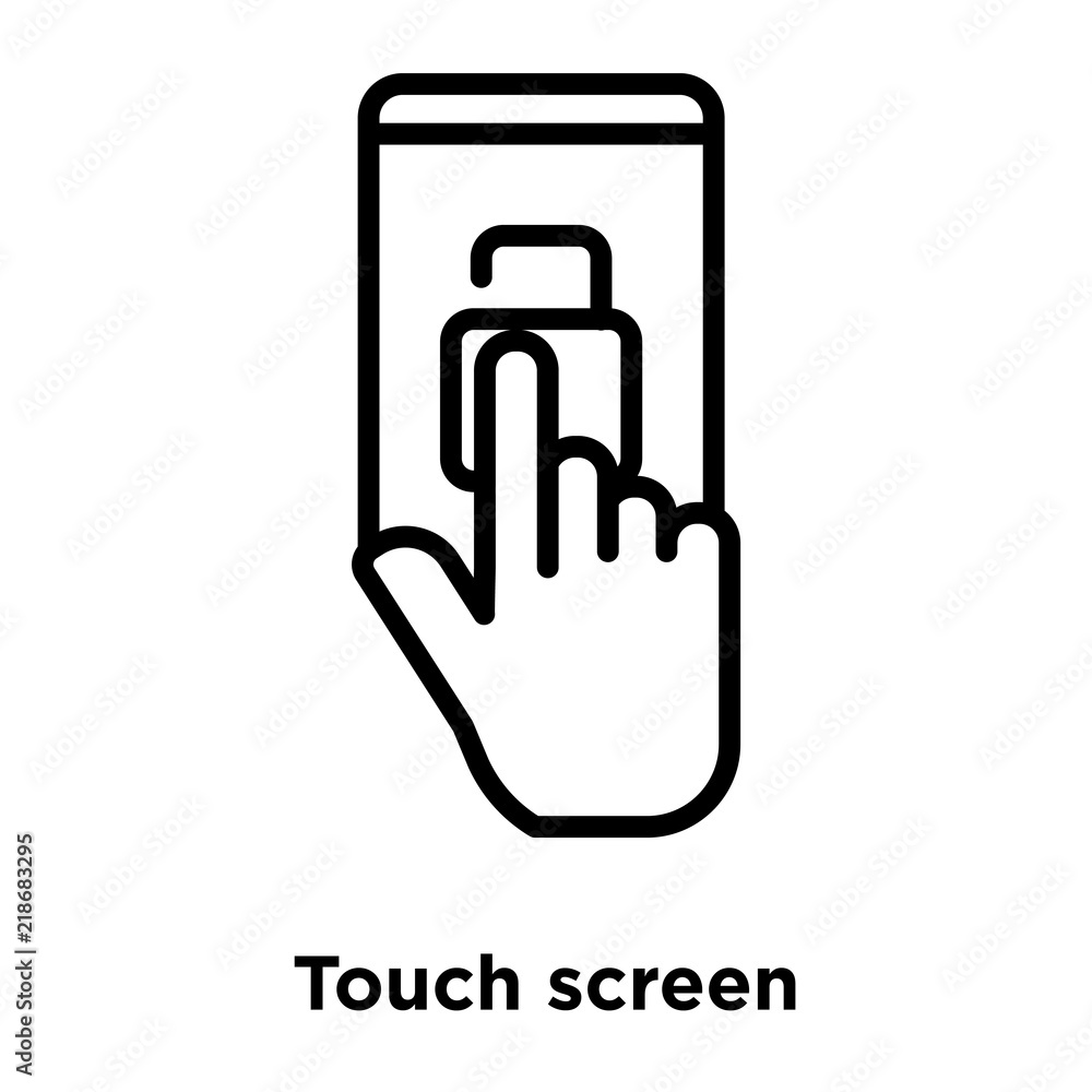 Poster touch screen icon isolated on white background. modern and editable touch screen icon. simple icons 