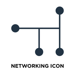 Networking icon vector isolated on white background, Networking sign