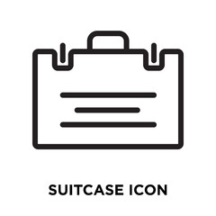 suitcase icon on white background. Modern icons vector illustration. Trendy suitcase icons