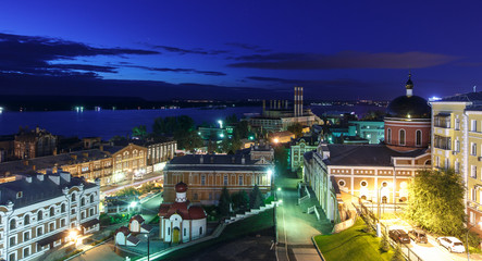 Samara old town view during night