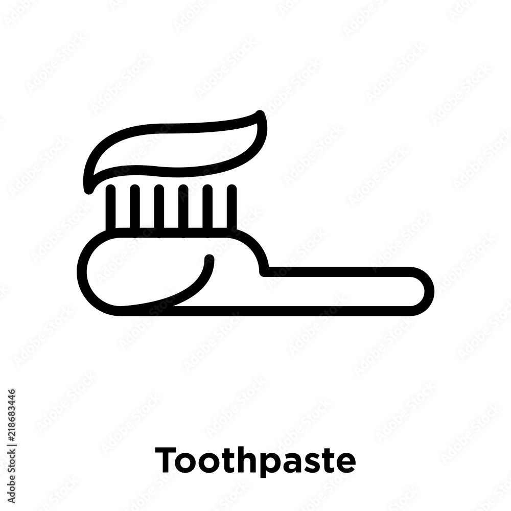 Poster toothpaste icons isolated on white background. modern and editable toothpaste icon. simple icon vect