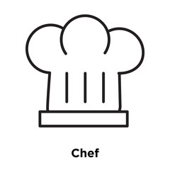 Chef icon vector isolated on white background, Chef sign , thin line design elements in outline style