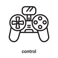 control icon vector isolated on white background, control sign , line or linear symbol and sign design in outline style