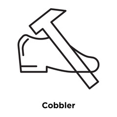 cobbler icon isolated on white background. Simple and editable cobbler icons. Modern icon vector illustration.
