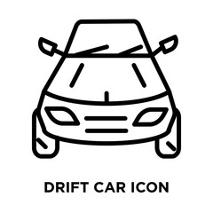 drift car icon on white background. Modern icons vector illustration. Trendy drift car icons